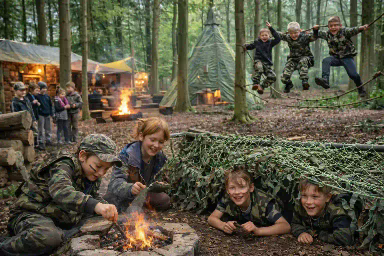 bushcraft adventure birthday party for 9 year old boys UK