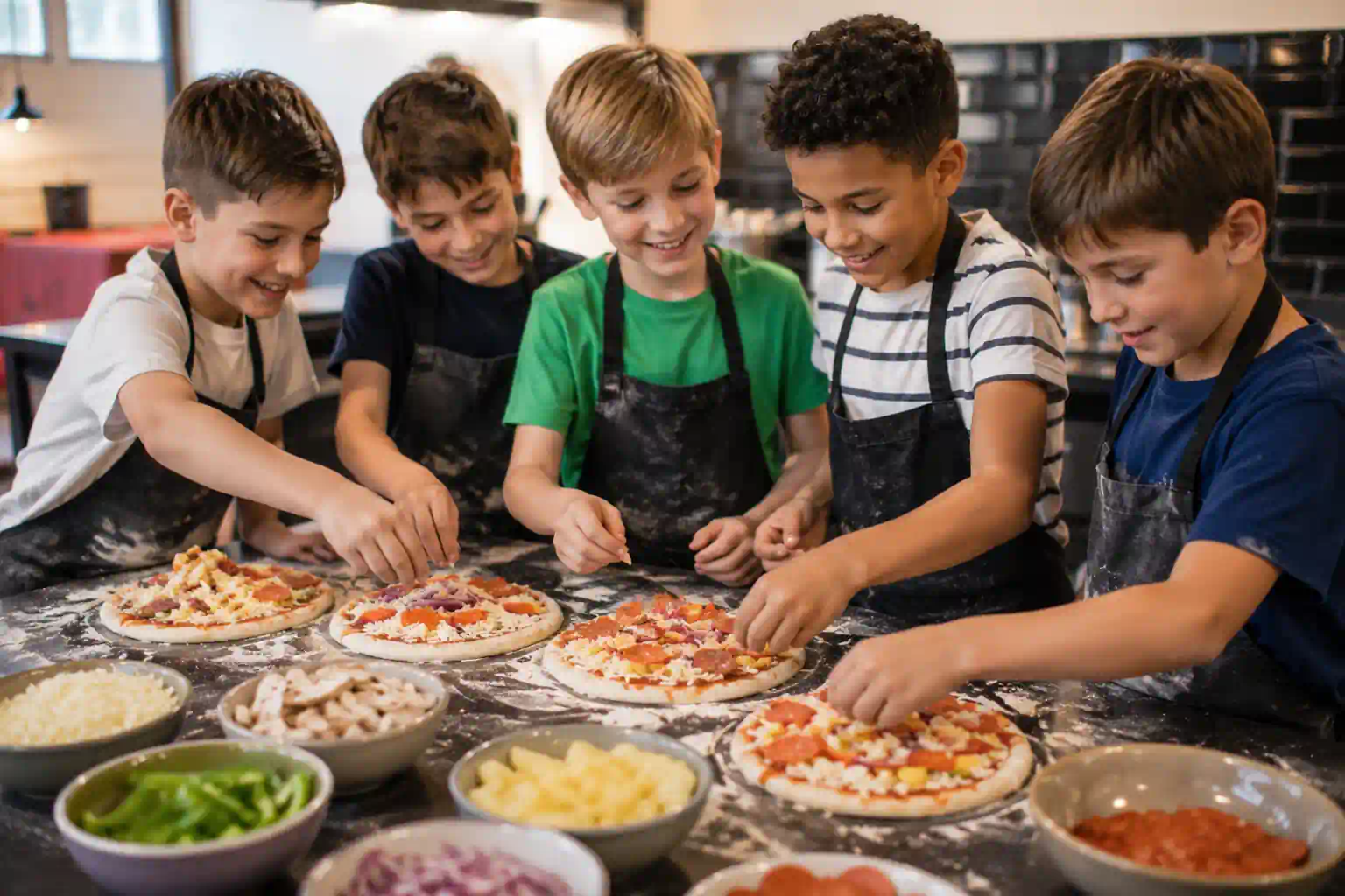 pizza making birthday party for 9 year old boys UK